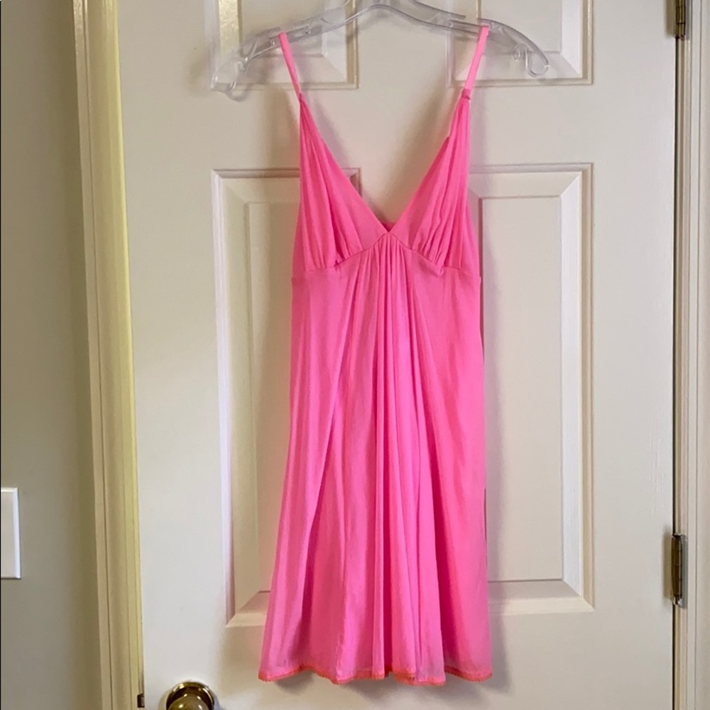 Dreamy Lightweight On Gossamer Hot Pink Nightgown - Picture 1 of 6